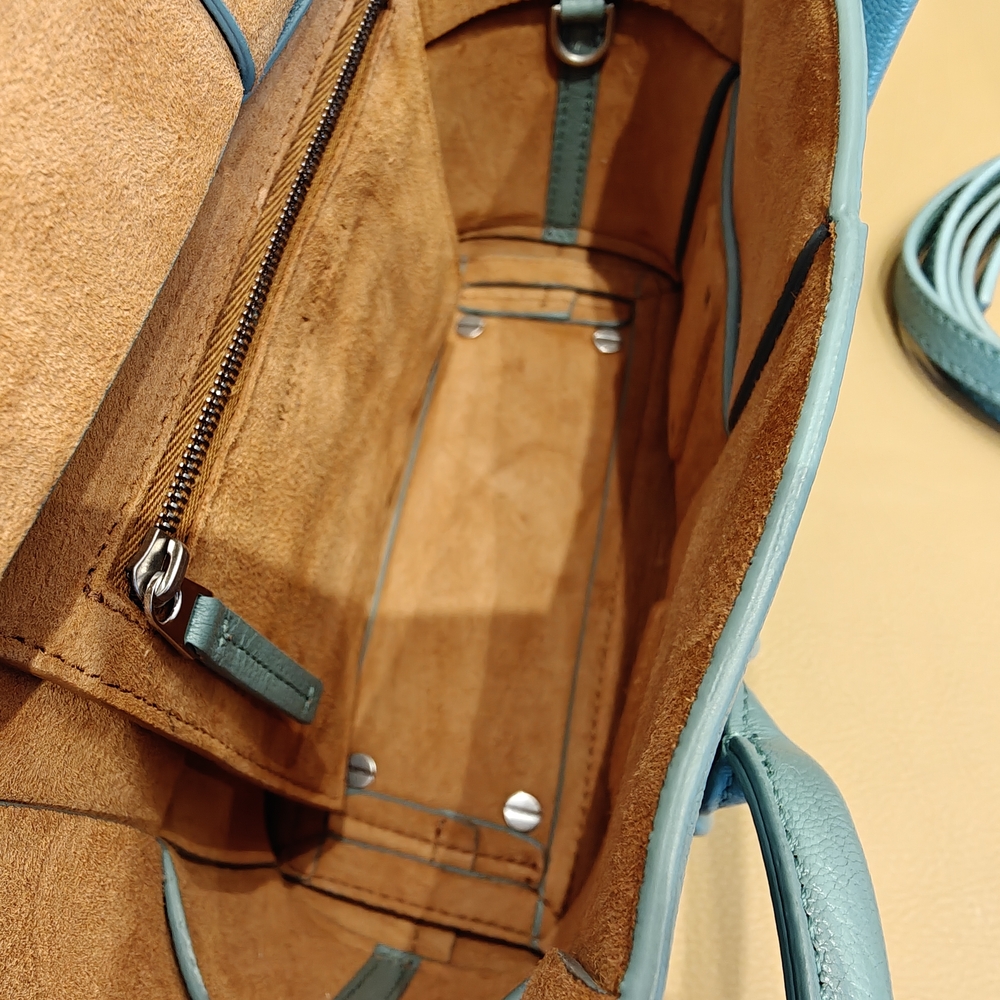 Bottega Veneta Arco Mini Crossbody Bag Blue Green - Picture 9 of 16